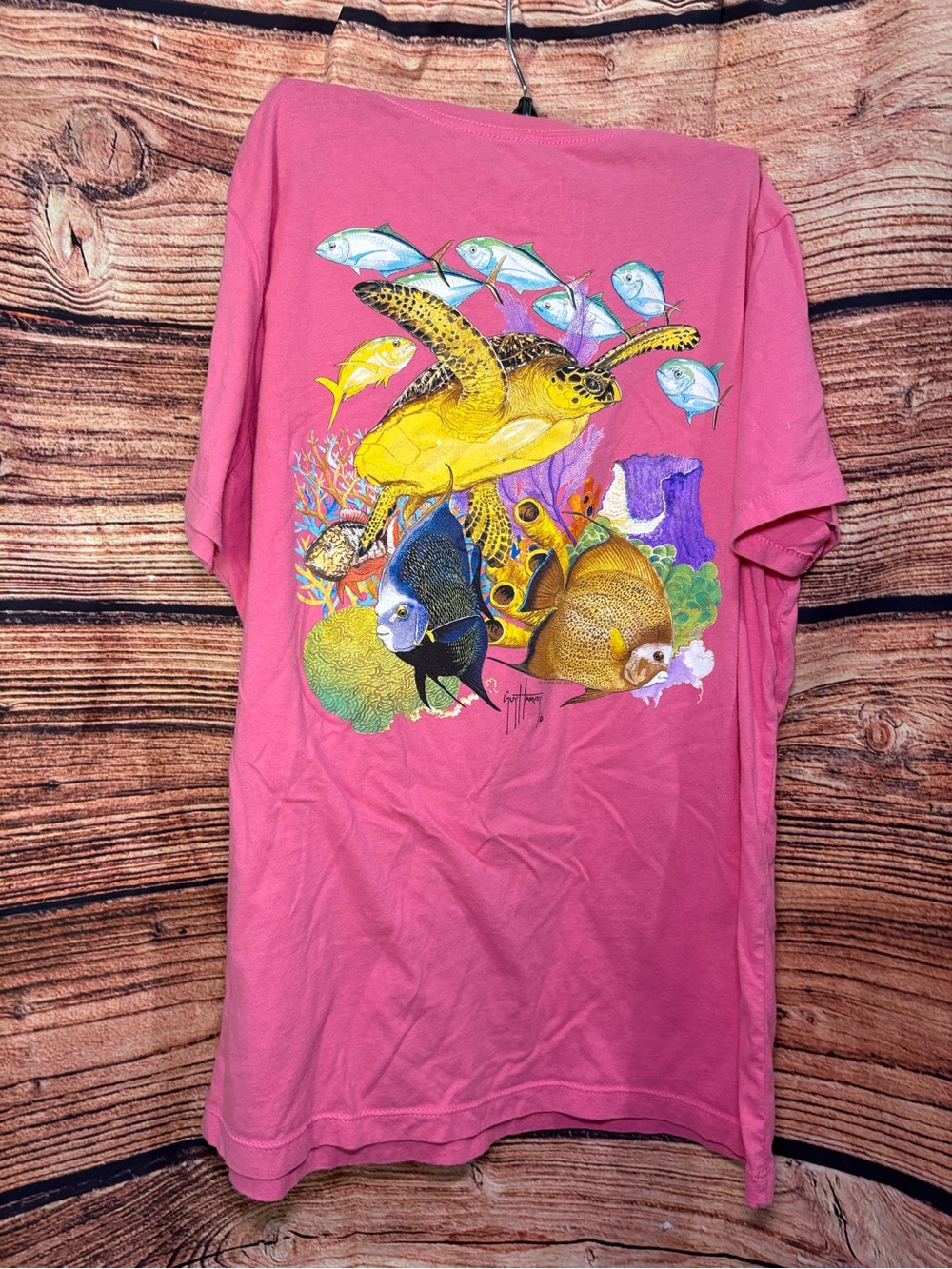 Guy Harvey Pink Short Sleeve Logo Tee